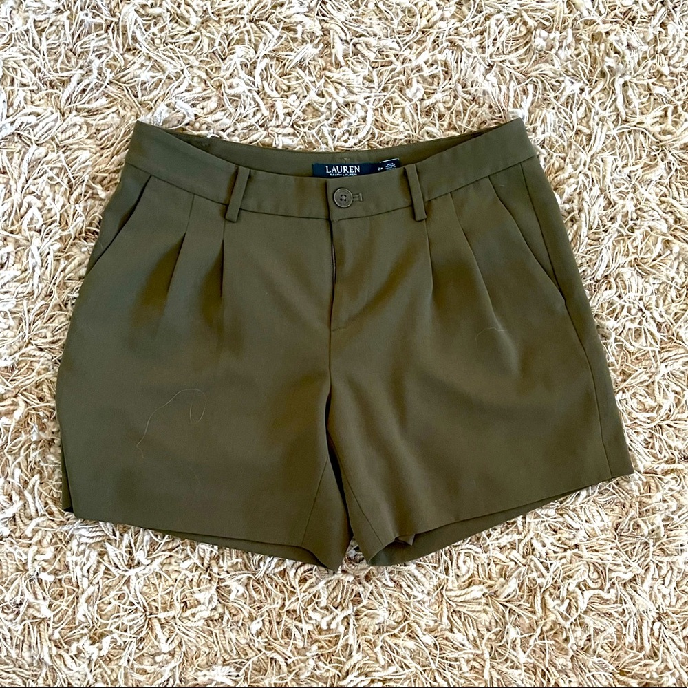 Ralph Lauren Olive Green Dress Shorts